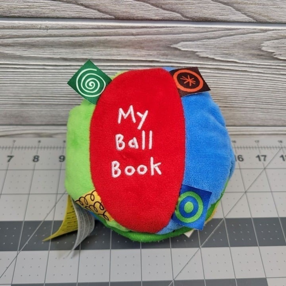 Melissa Doug Kids My Ball Book Soft Plush Baby Toy Crinkle Sensory Multi